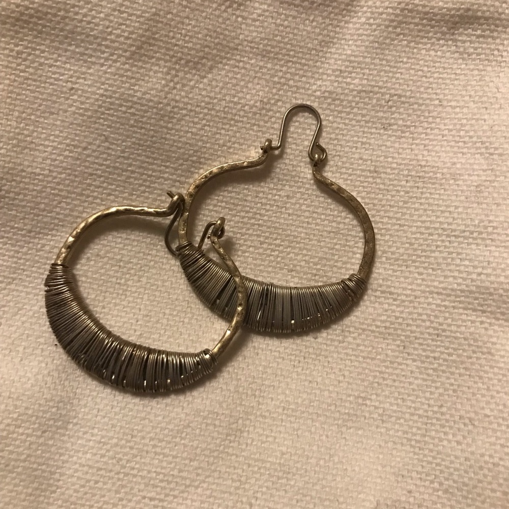 Silver and gold hoop earrings